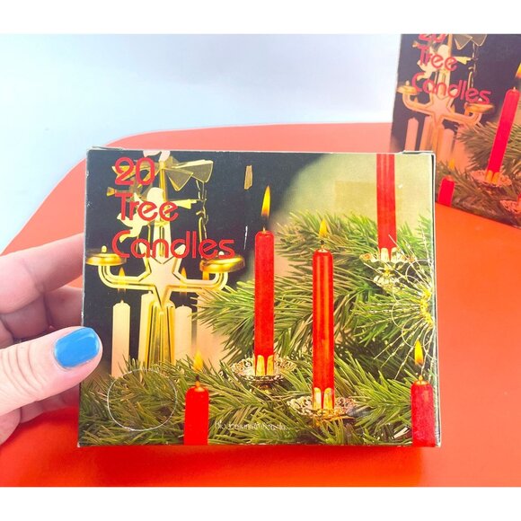 Vintage 4 inches candles boxes, tree candles, Biedermann & Sons, Hong Kong - Picture 1 of 10